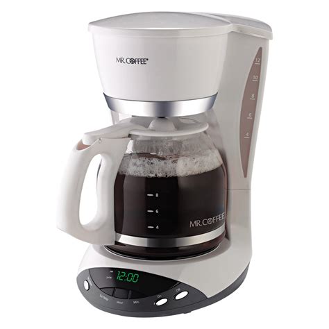 white coffee maker programmable|mr coffee white 12 cup.